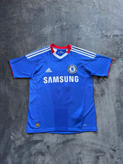 (S) Adidas x Drogba Chelsea футболна тениска (По етикет детско 164см, но отговаря на мъжко S)